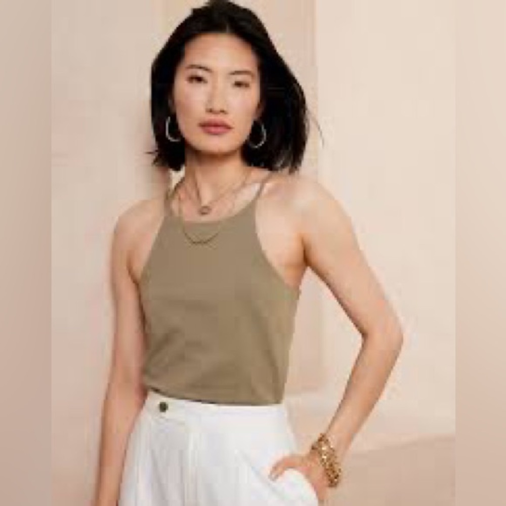 Banana Republic Halter Asymmetric-Back Tank Cami, Size XS, NWT